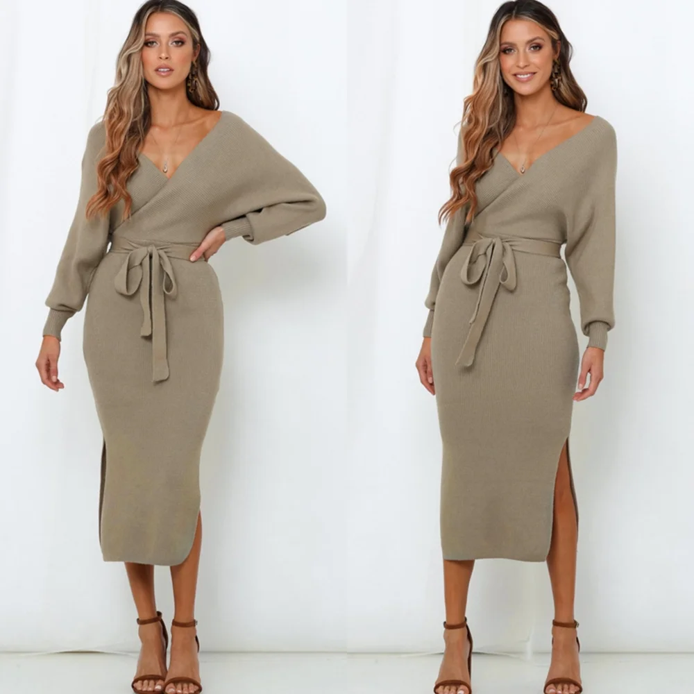 Grace Sweater Dress - Tan - Picture 2 of 8